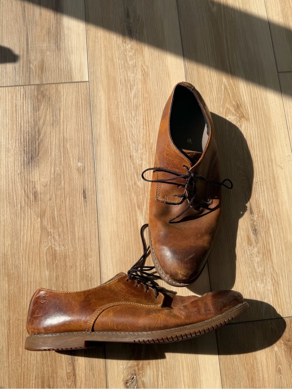 Men's Brown Leather Lace-Up Dress Shoes